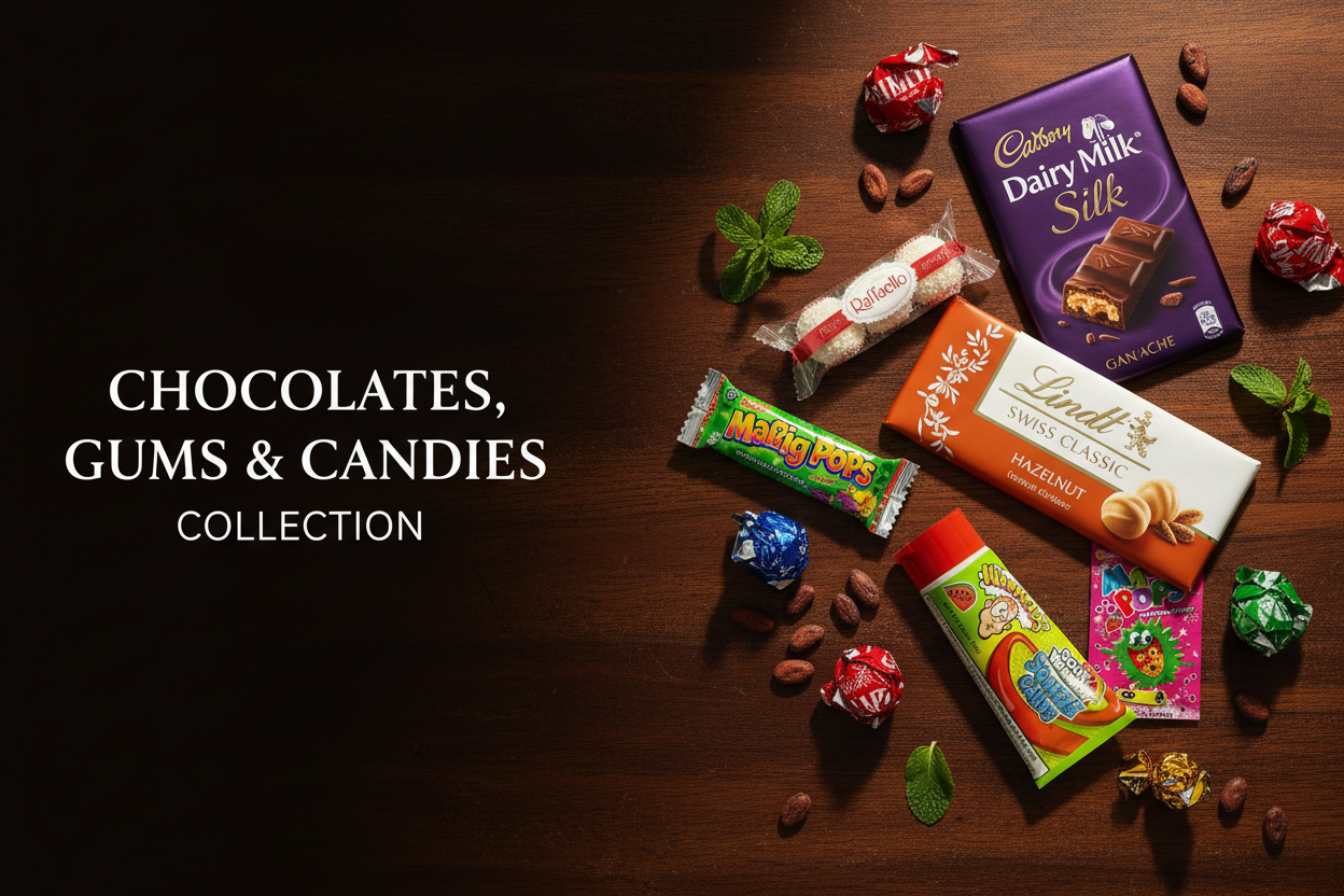 Chocolates, Gums & Candies