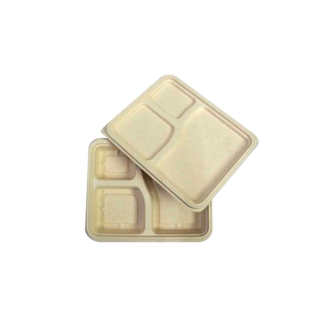 Advantech 3Cp Meal Tray With Lid (5 Pcs) 1 Pkt