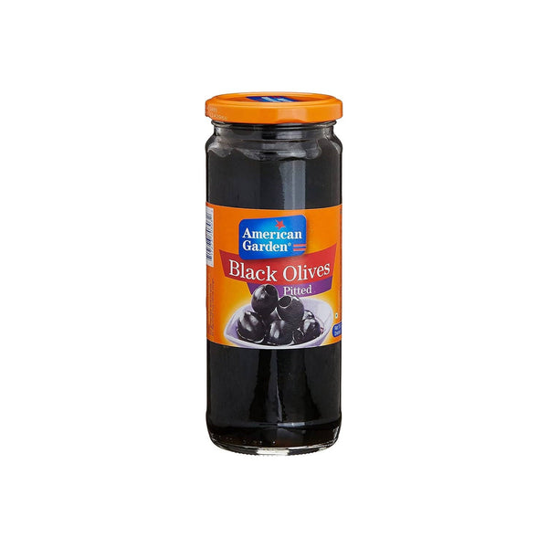 American Garden Black Pitted Olives 450Gm Imp