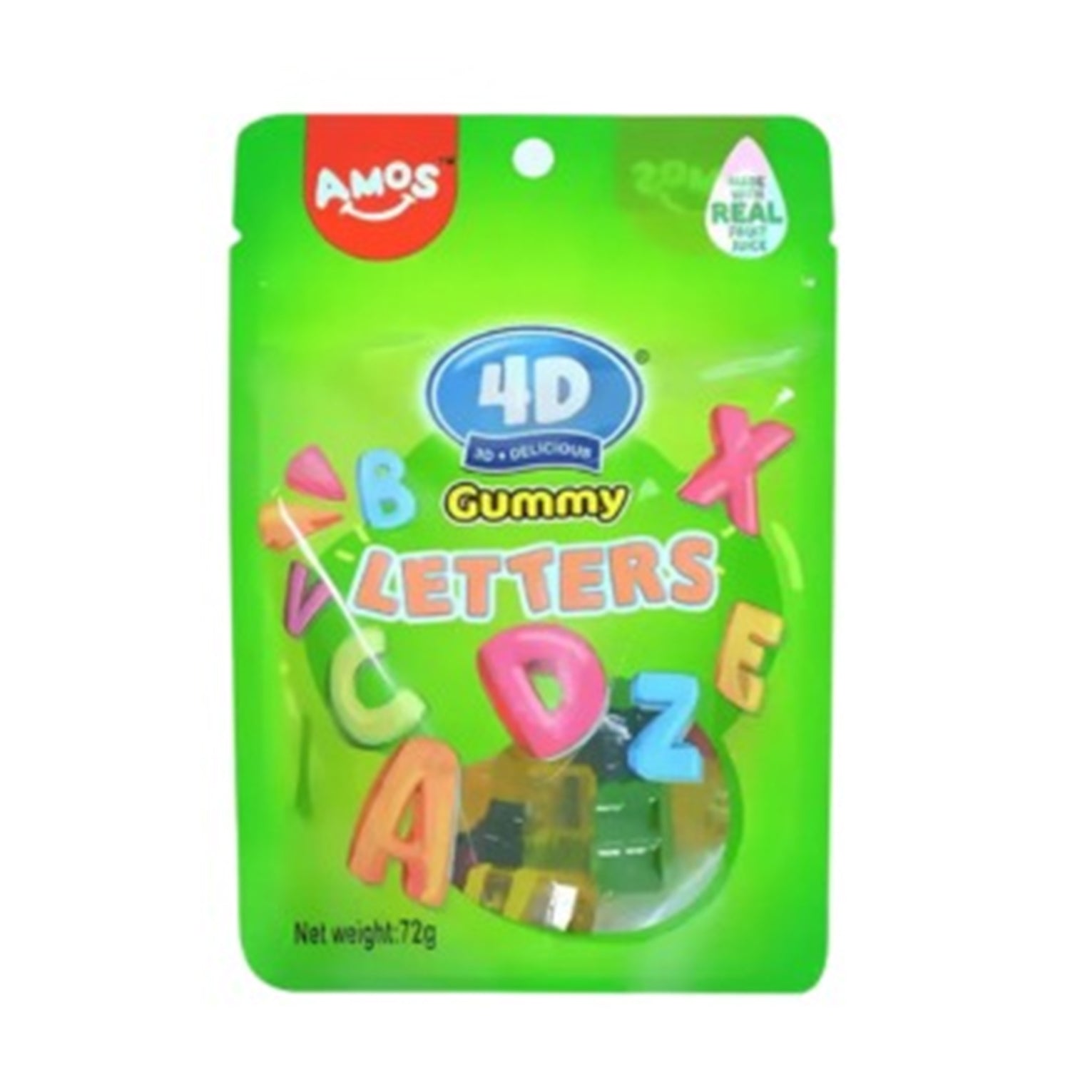 Amos Letters Gummy Candy 72Gm