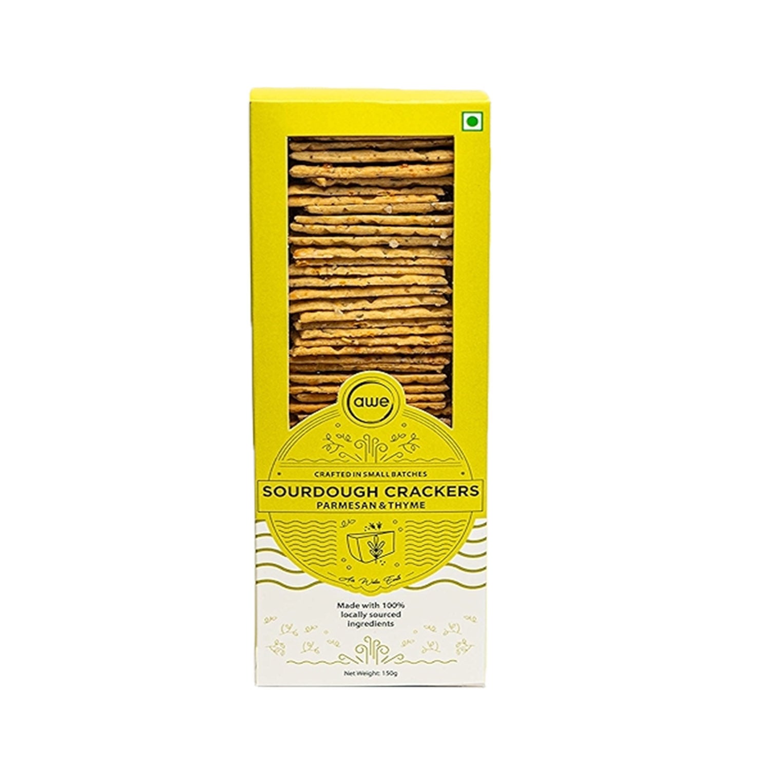 Awe Sourdough Crackers Parmasen Thyme 150Gm