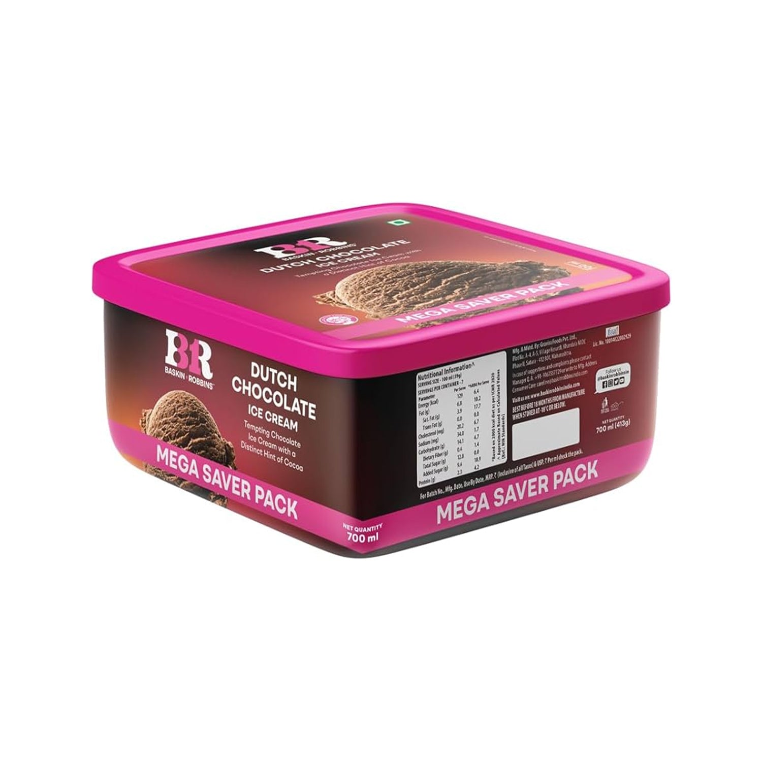 Baskin Robbins Dutch Chocolate Tub 700Ml