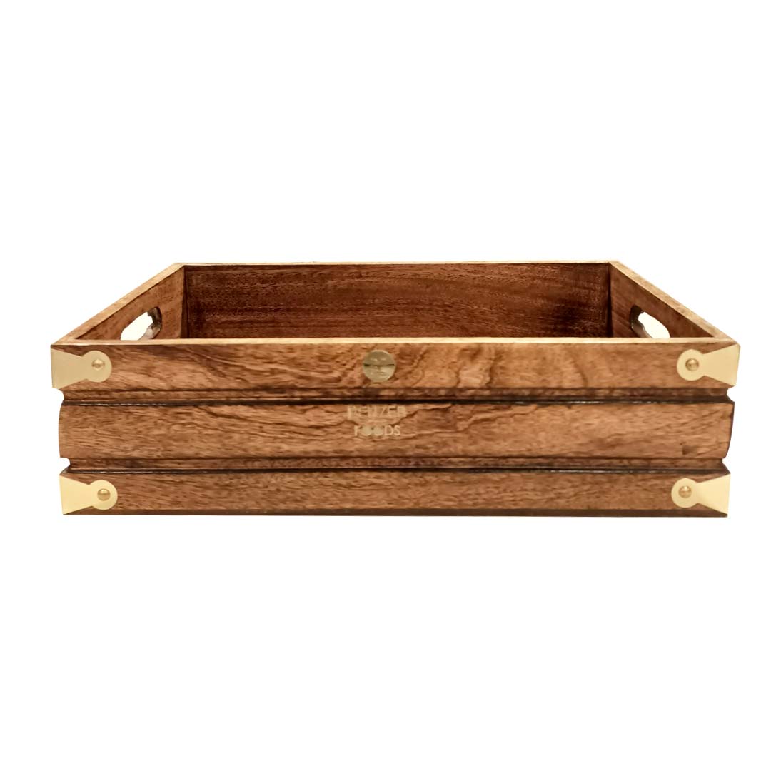 Benzer Dark Brn Wooden Tray Medium 1Pcs