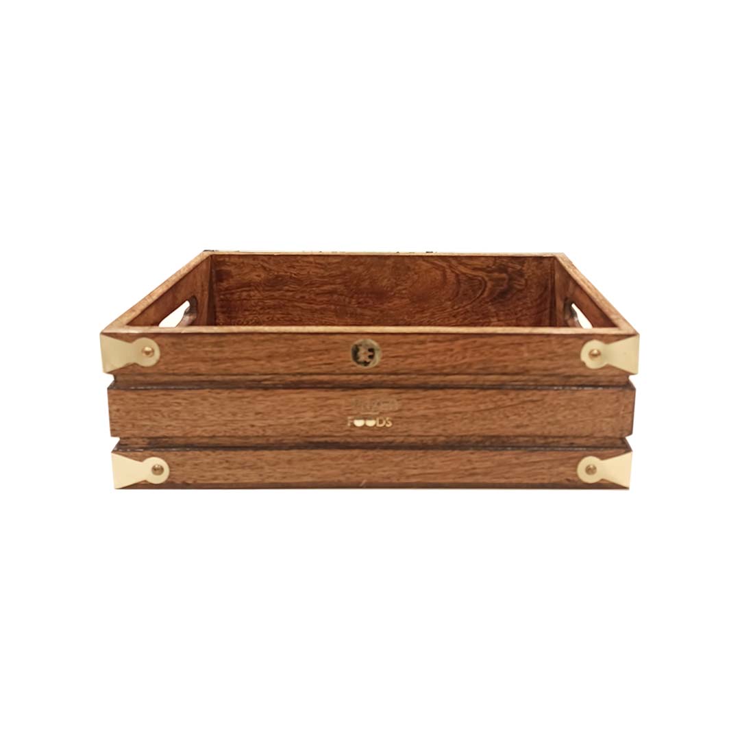 Benzer Dark Brn Wooden Tray Small 1Pcs