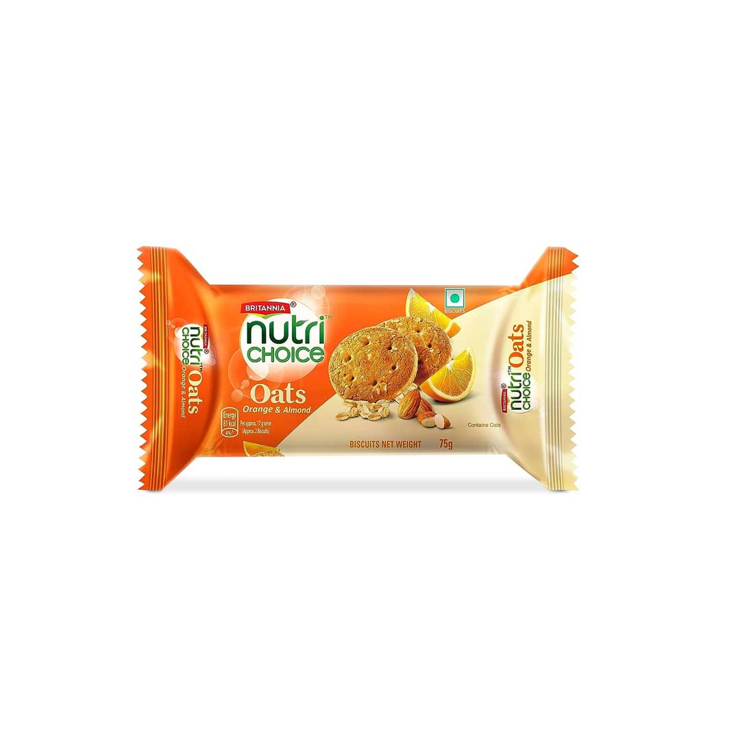 Britannia Nutri Choice Oats Orange Almond 75Gm