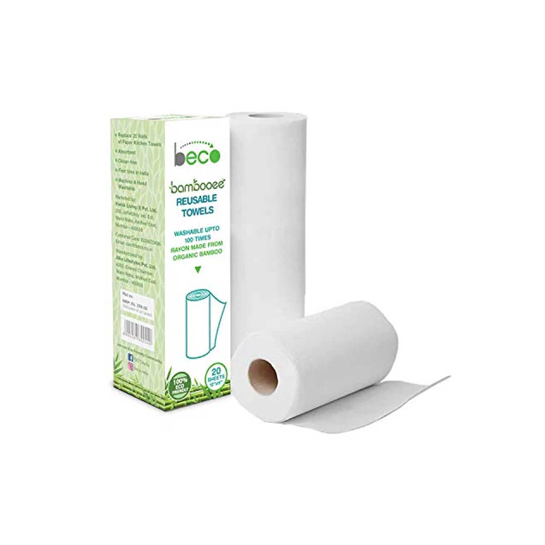 Beco Bambooee Reusable Kitchen Towel Roll 20Sheet 1Box