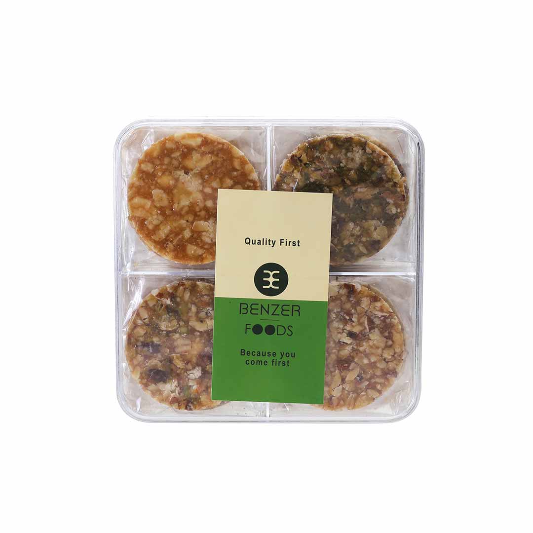 Benzer Assorted Dryfruit Mini Coin Chikki 150Gm