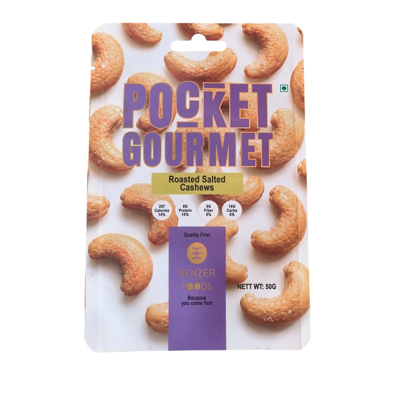 Benzer Roasted Salted Cashews 50Gm
