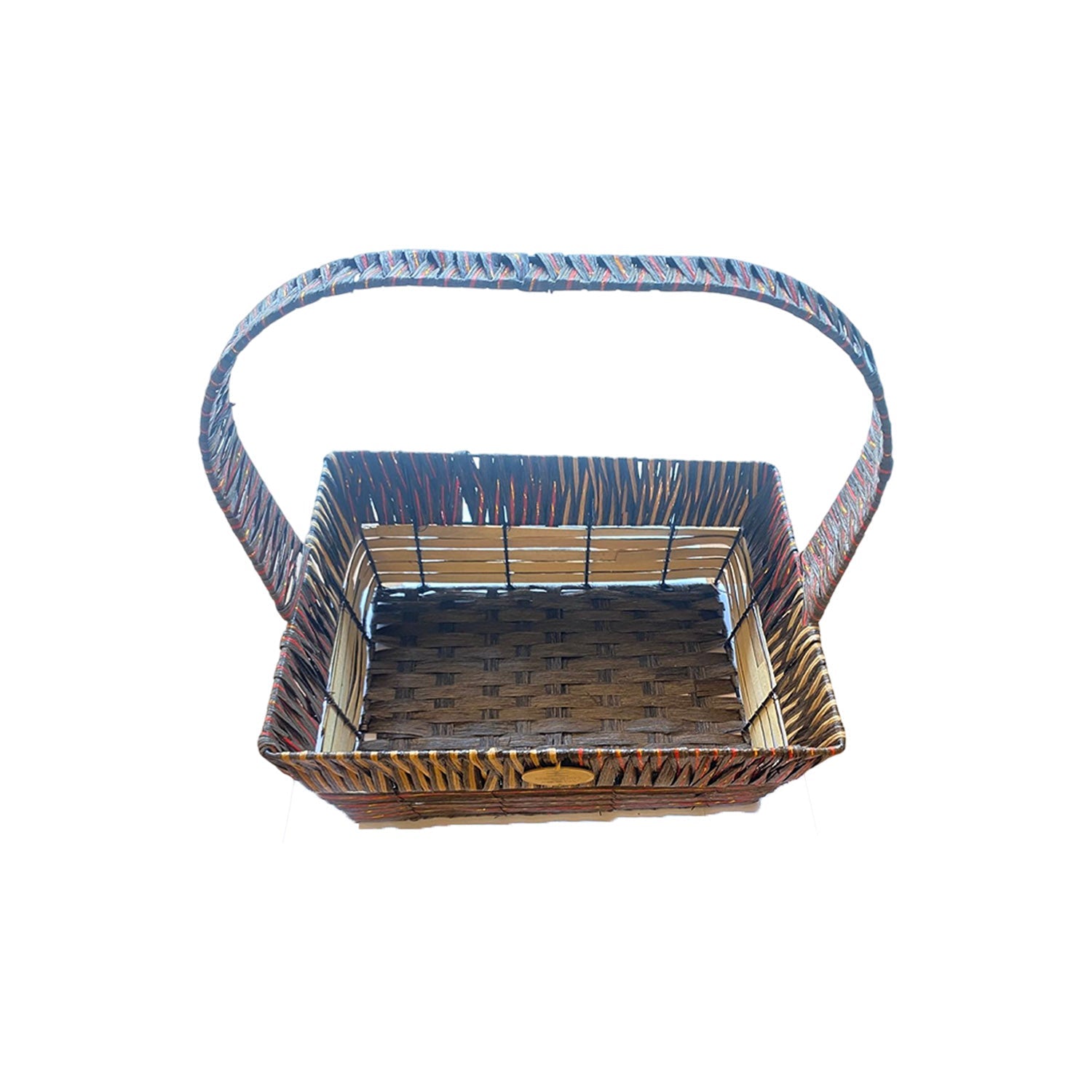 Benzer Checks Cane Basket 2 Medium 1Pc