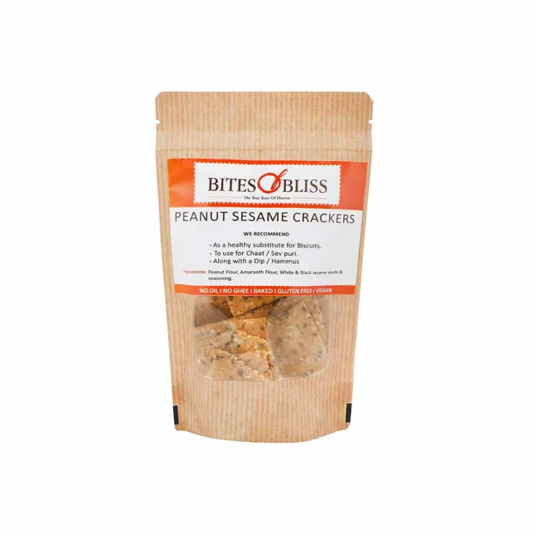 Bites Of Bliss Peanut Sesame Crackers 125Gm