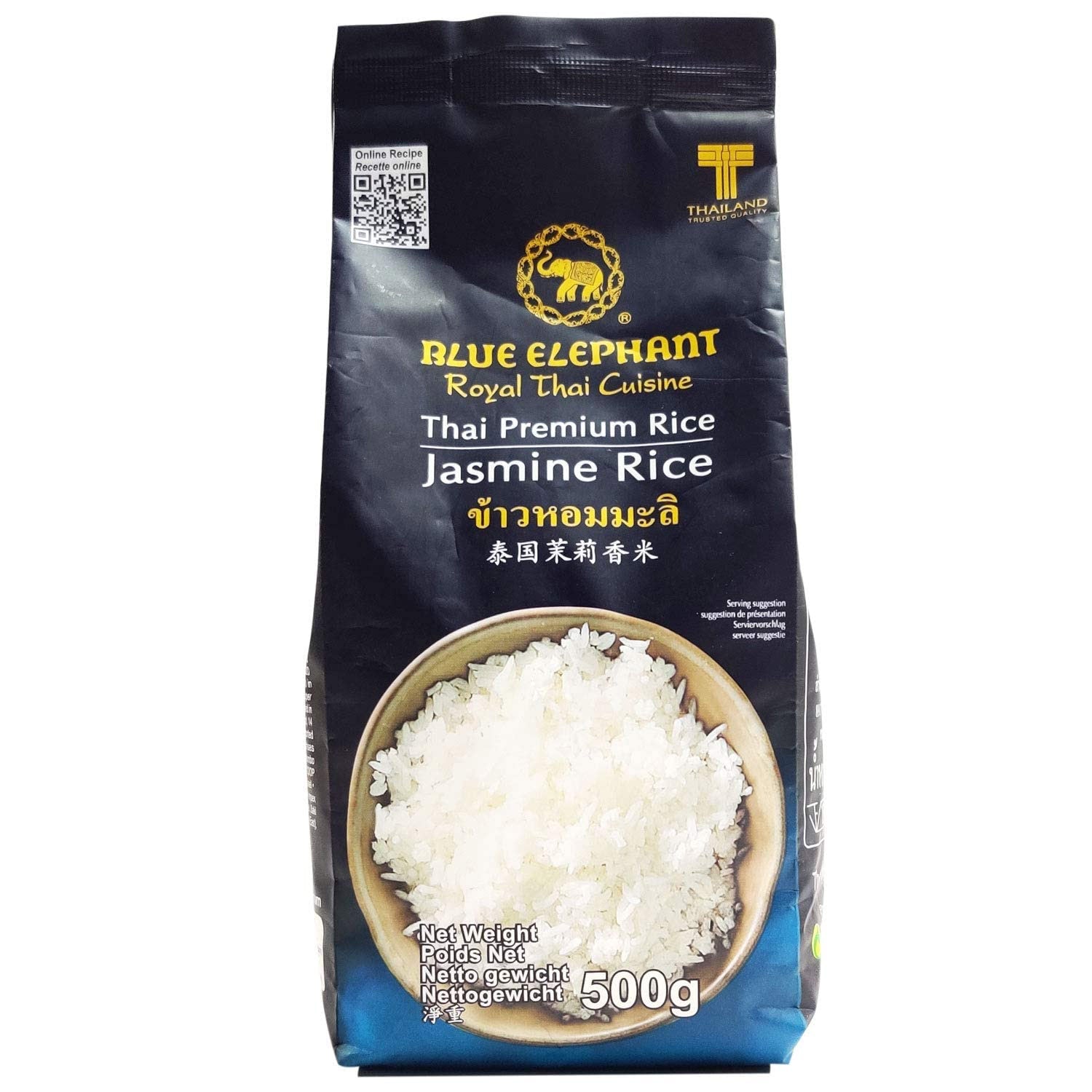 Blue Elephant Thai Premium Jasmine Rice 500 Gm