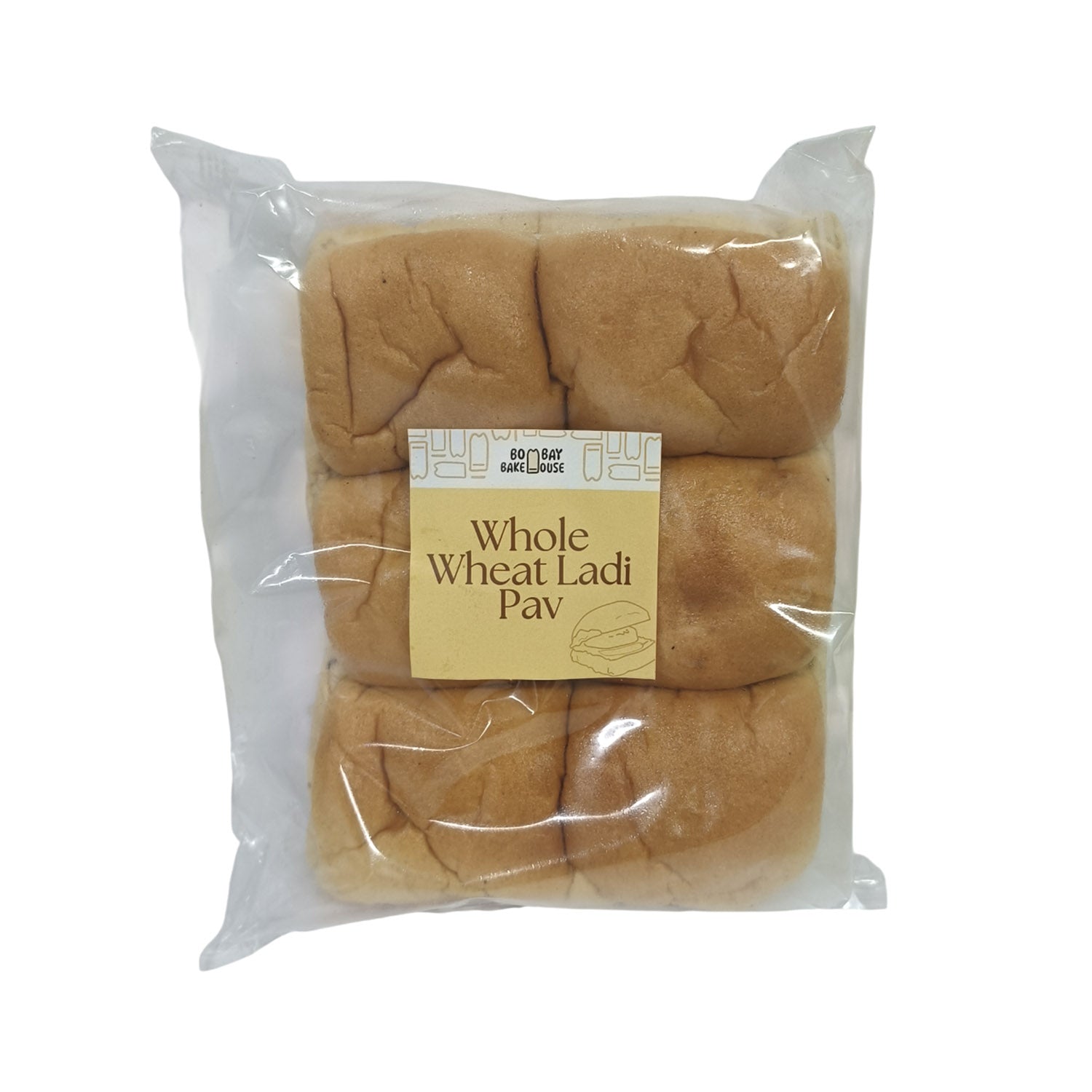Bombay Bakehouse Whole Wheat Ladi Pav 6Pcs