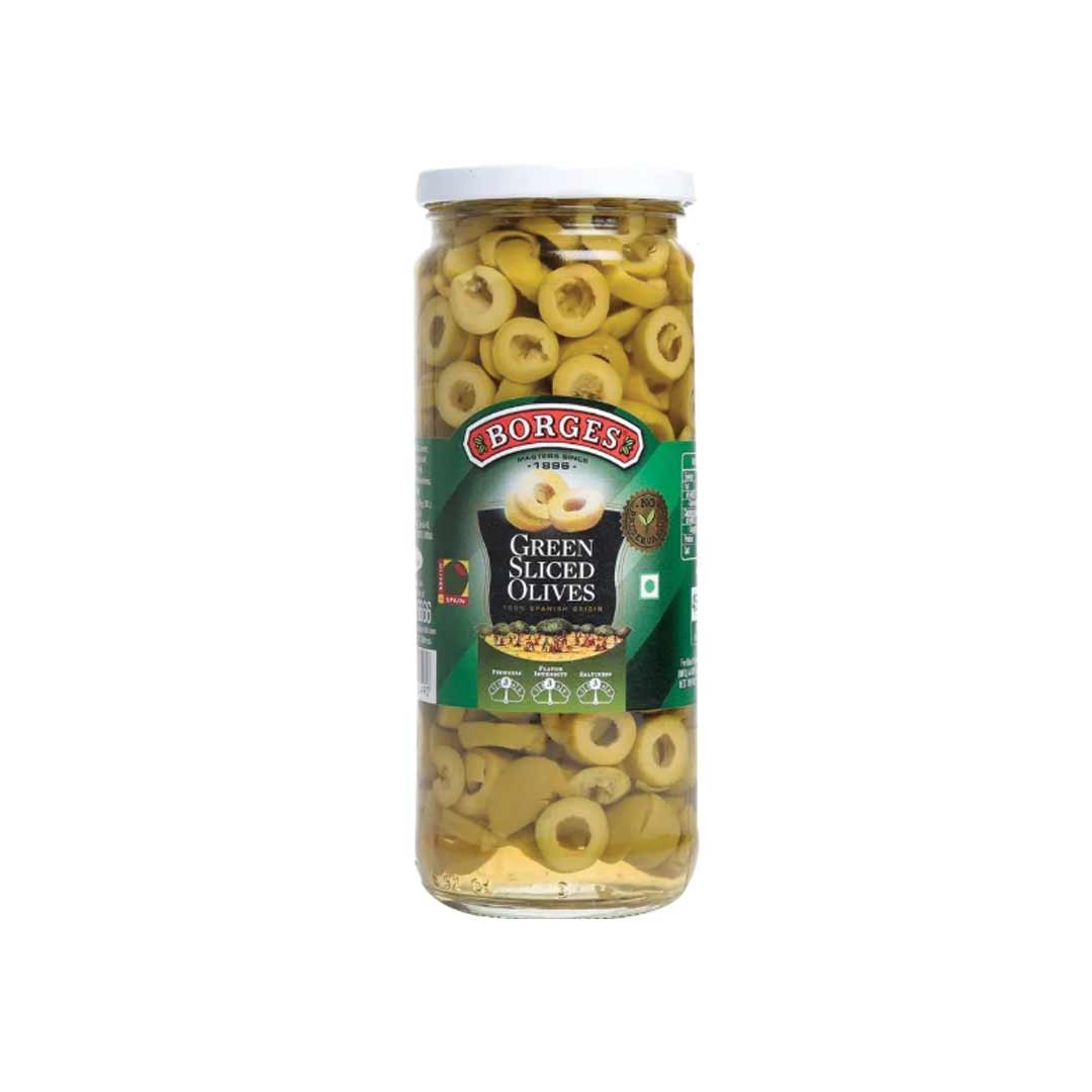 Borges Green Sliced Olives 450Gm