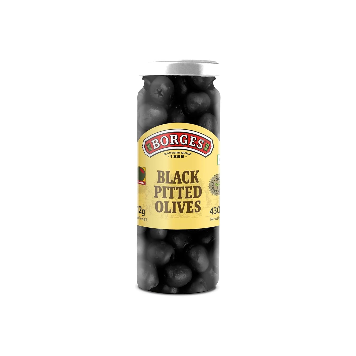 Borges Black Pitted Olives 430Gm