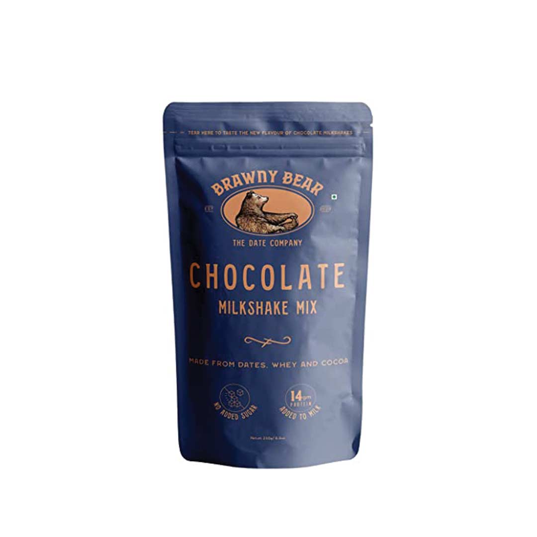 Brawny Bear Chocolate Milkshake Mix 250Gm
