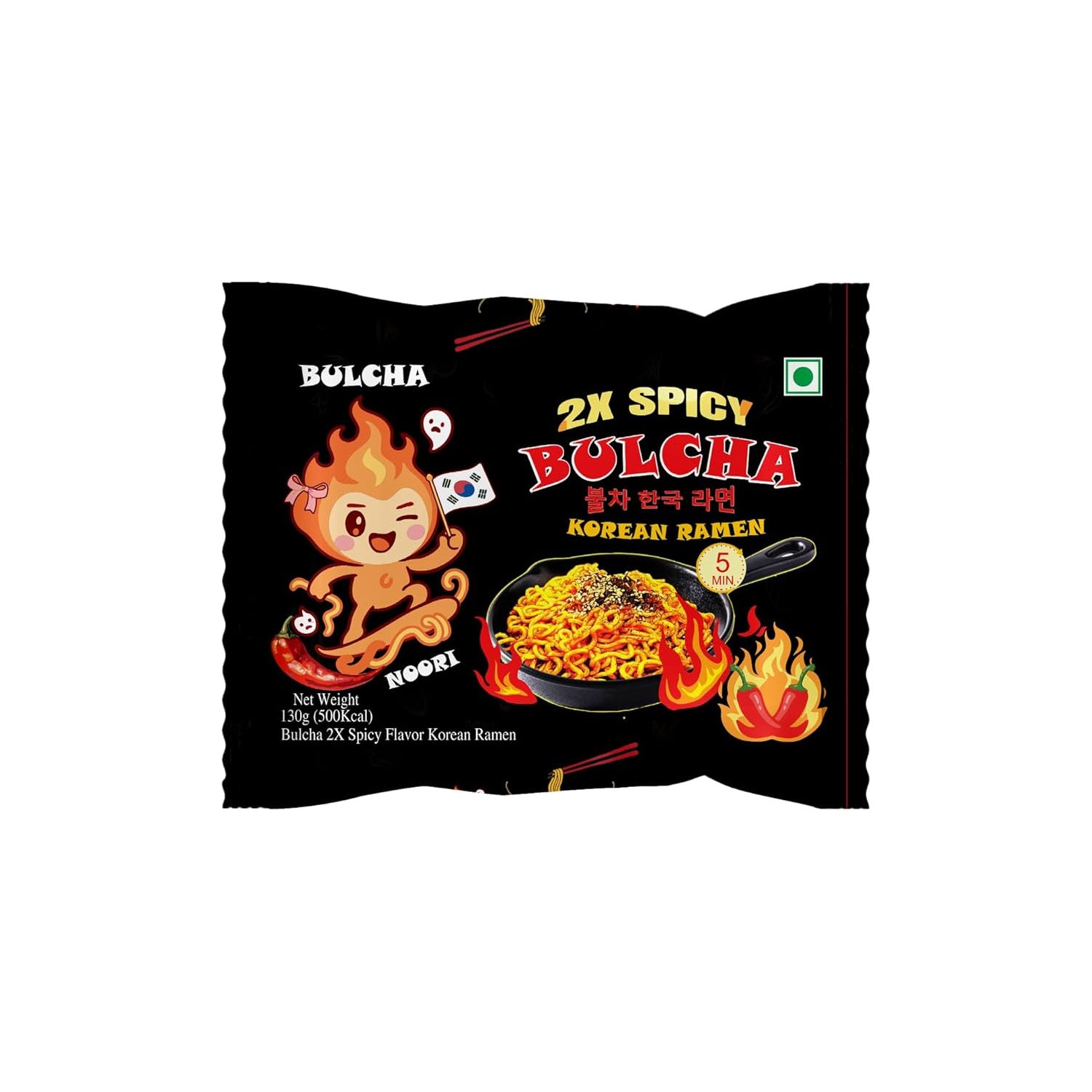 Bulcha 2X Spicy Korean Ramen Noodles 130Gm