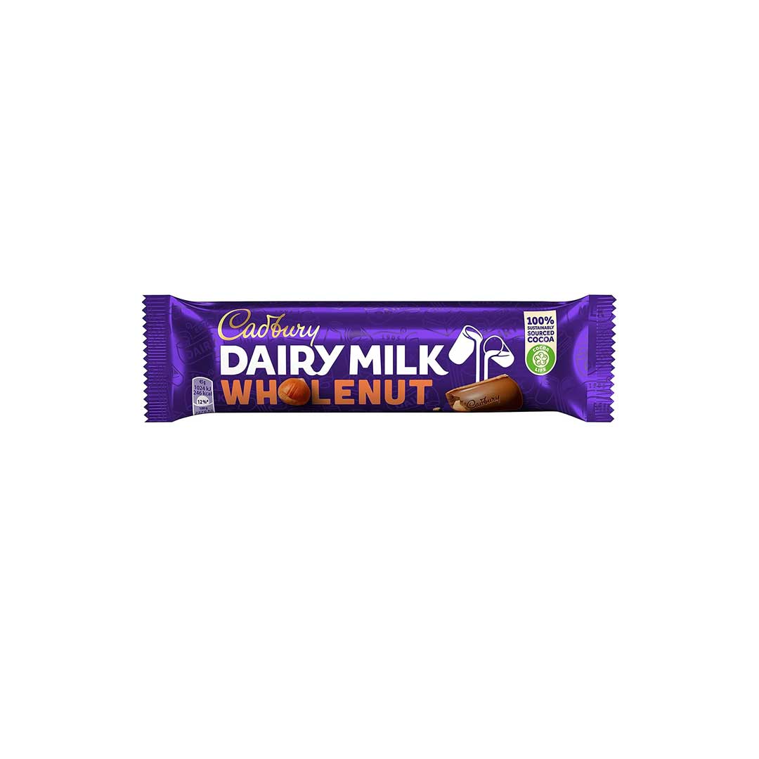 Cadbury Dairy Milk Whole Nut Bar 45Gm