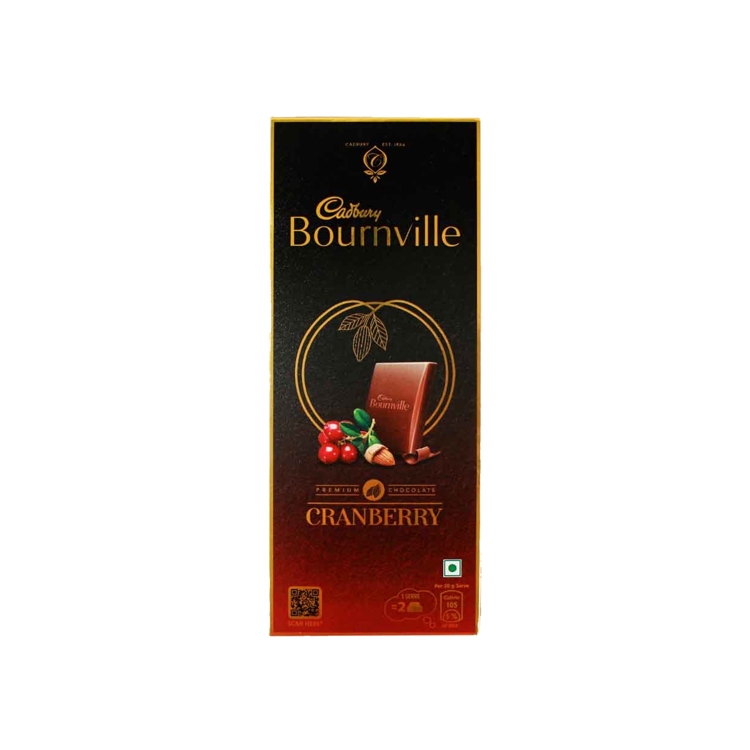 Cadbury Bournville Cranberry Choco 80Gm