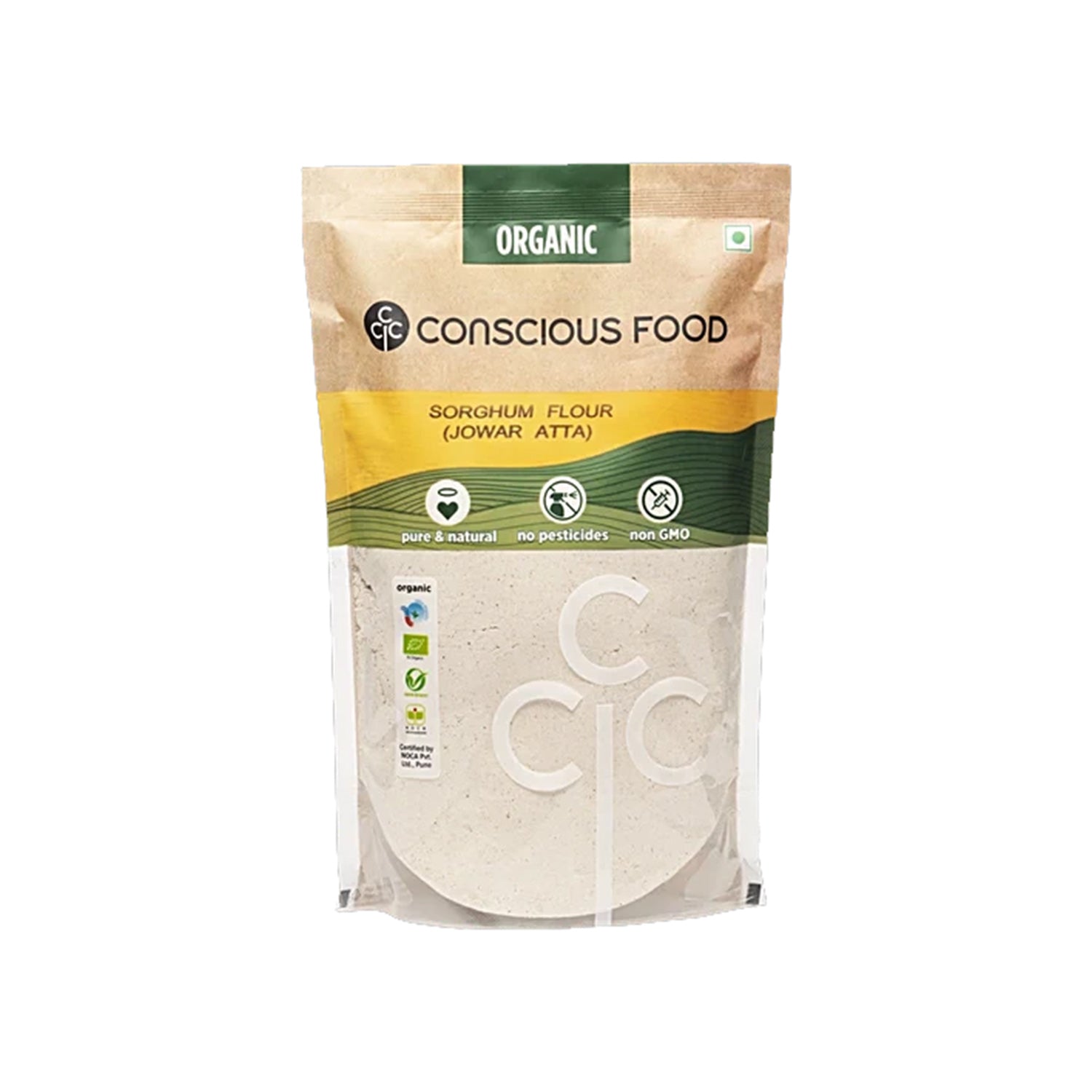 Conscious Foods Organic Flour  -  Sorghum (Jowar Atta) 500Gm