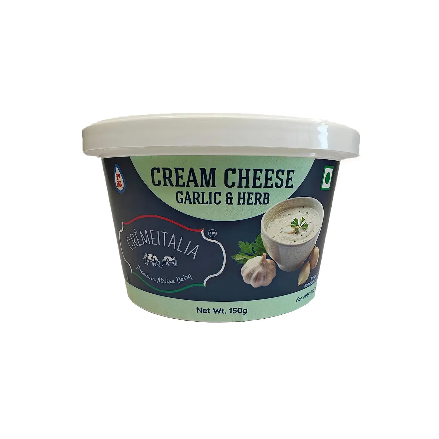 Cremeitalia Cream Cheese Garlic Herbs 150Gm