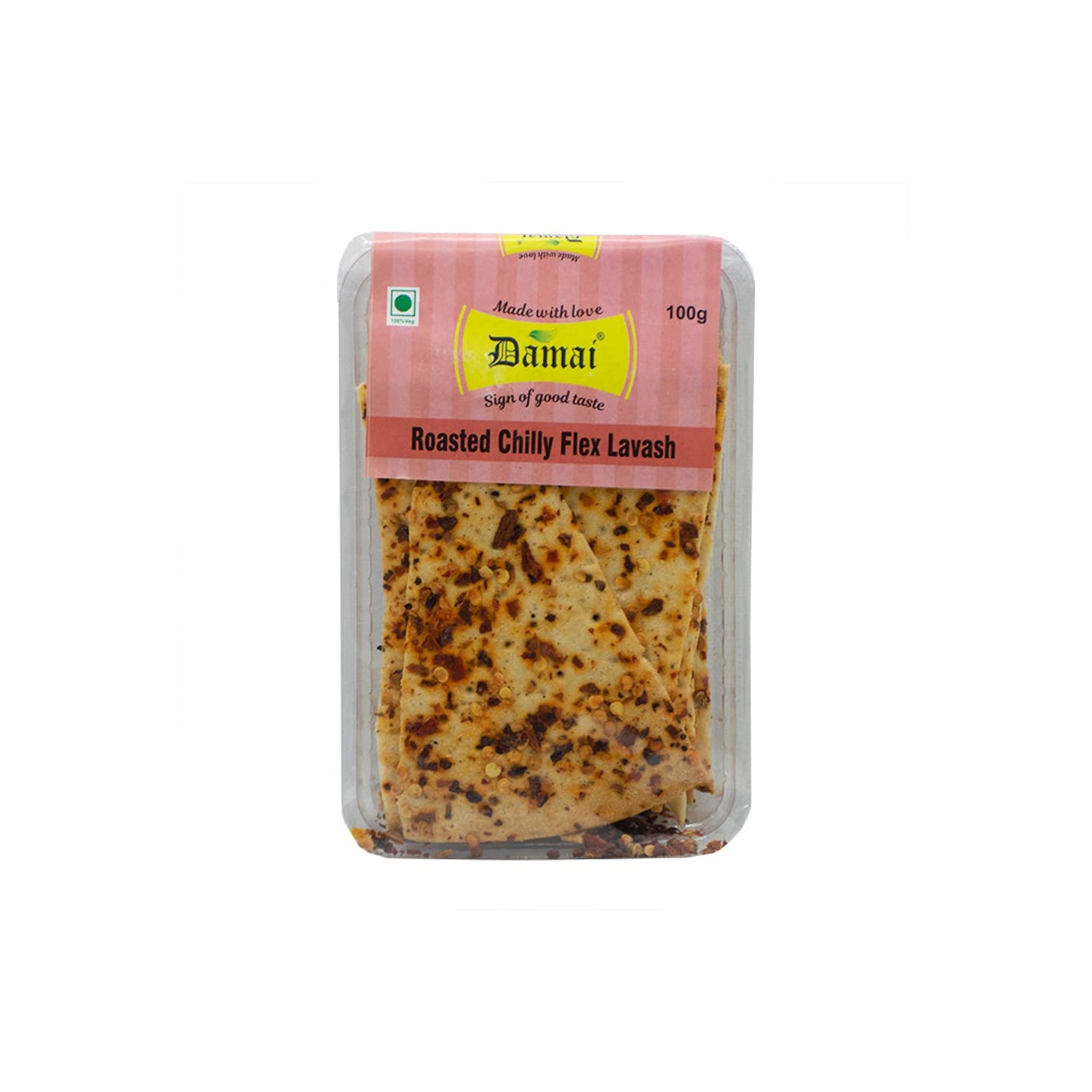 Damai Roasted Chilly Flex Lavash 100Gm