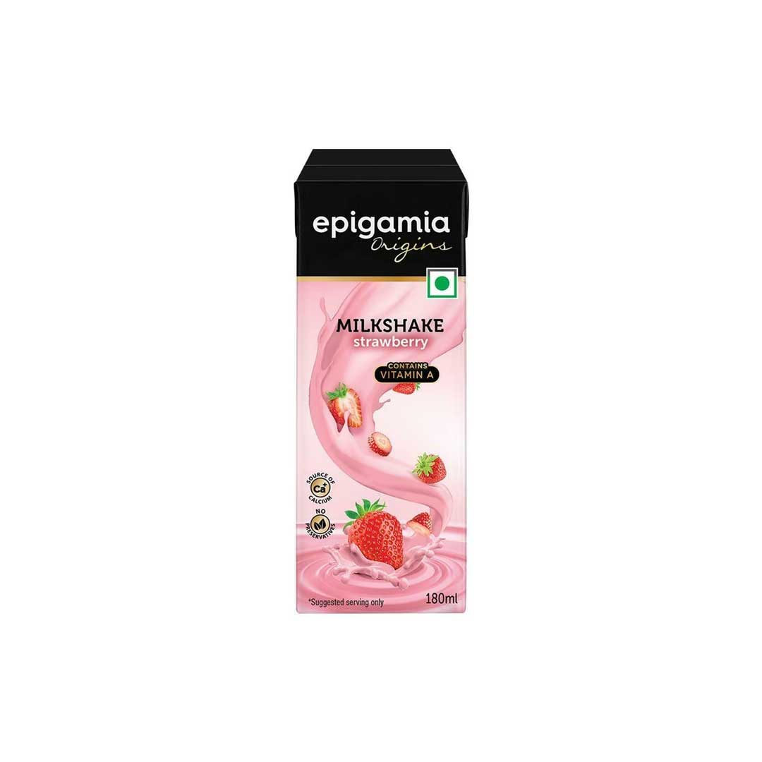 Epigamia Origins Milkshake Strawberry 180Ml