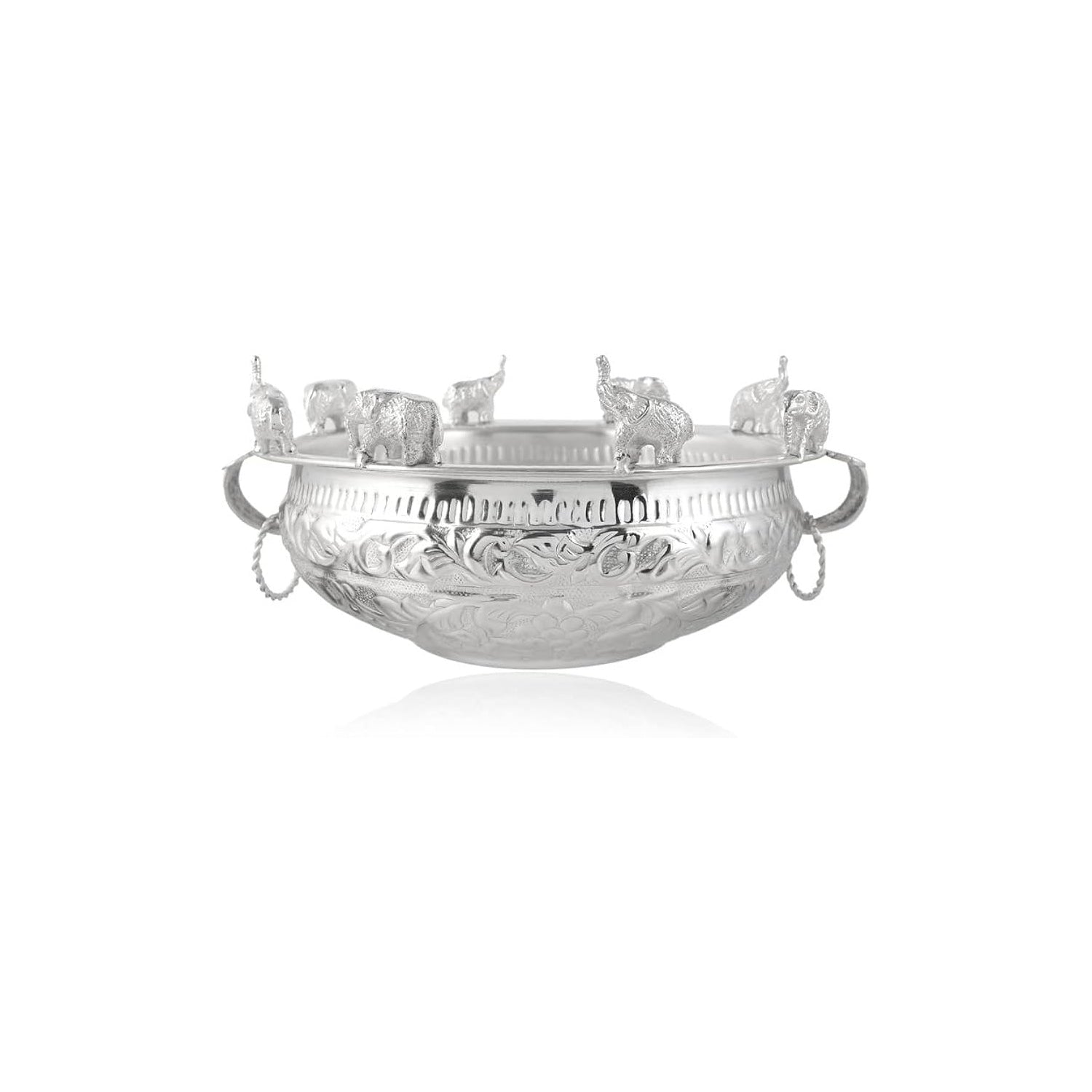 Elephant Urli Silver 8Inch 1Pc