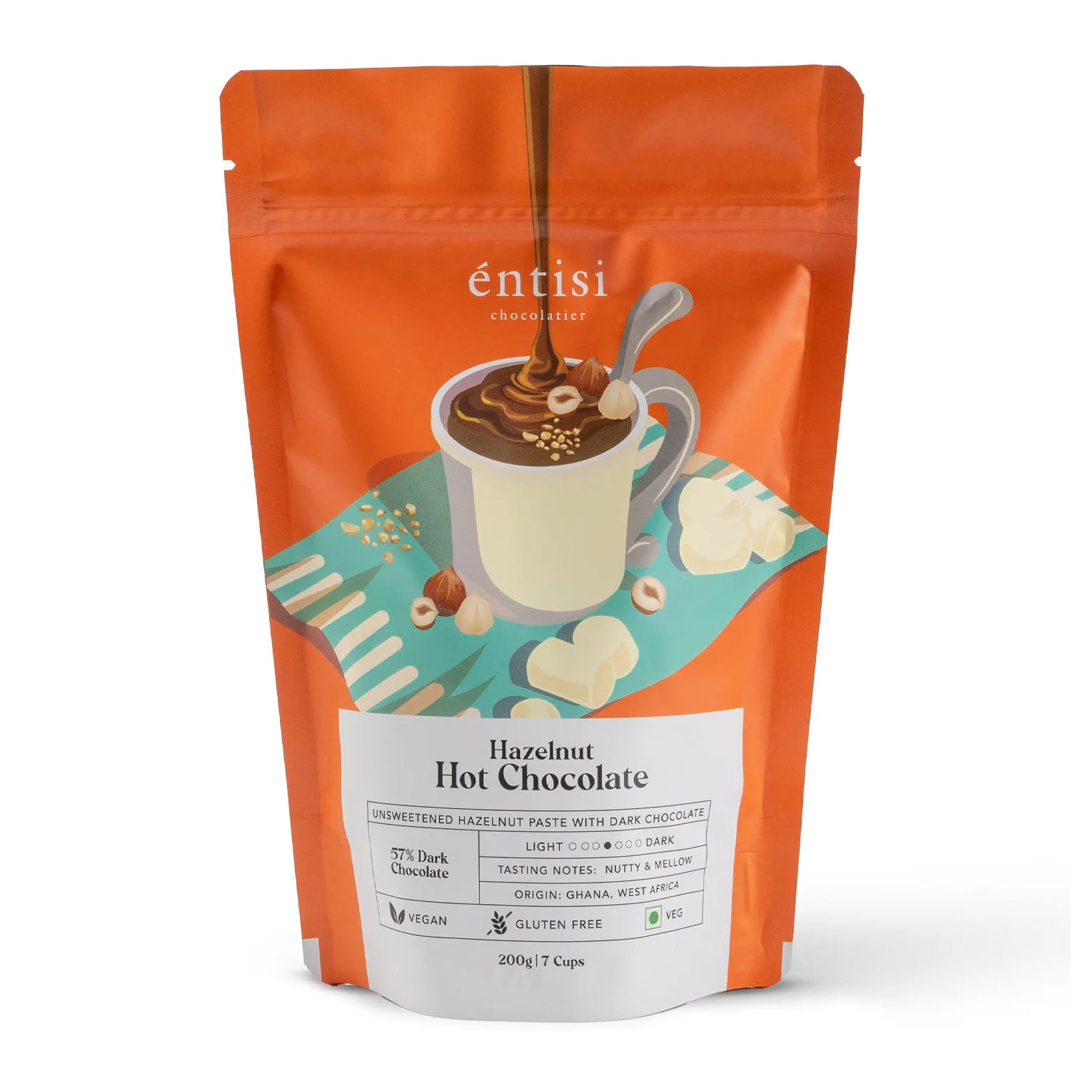 Entisi Hazelnut Hot Chocolate 200Gm