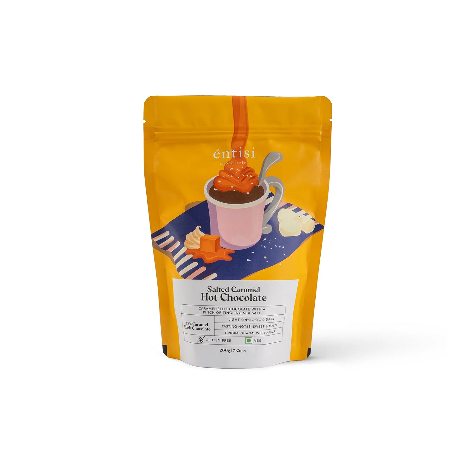 Entisi Salted Caramel Hot Chocolate 200Gm