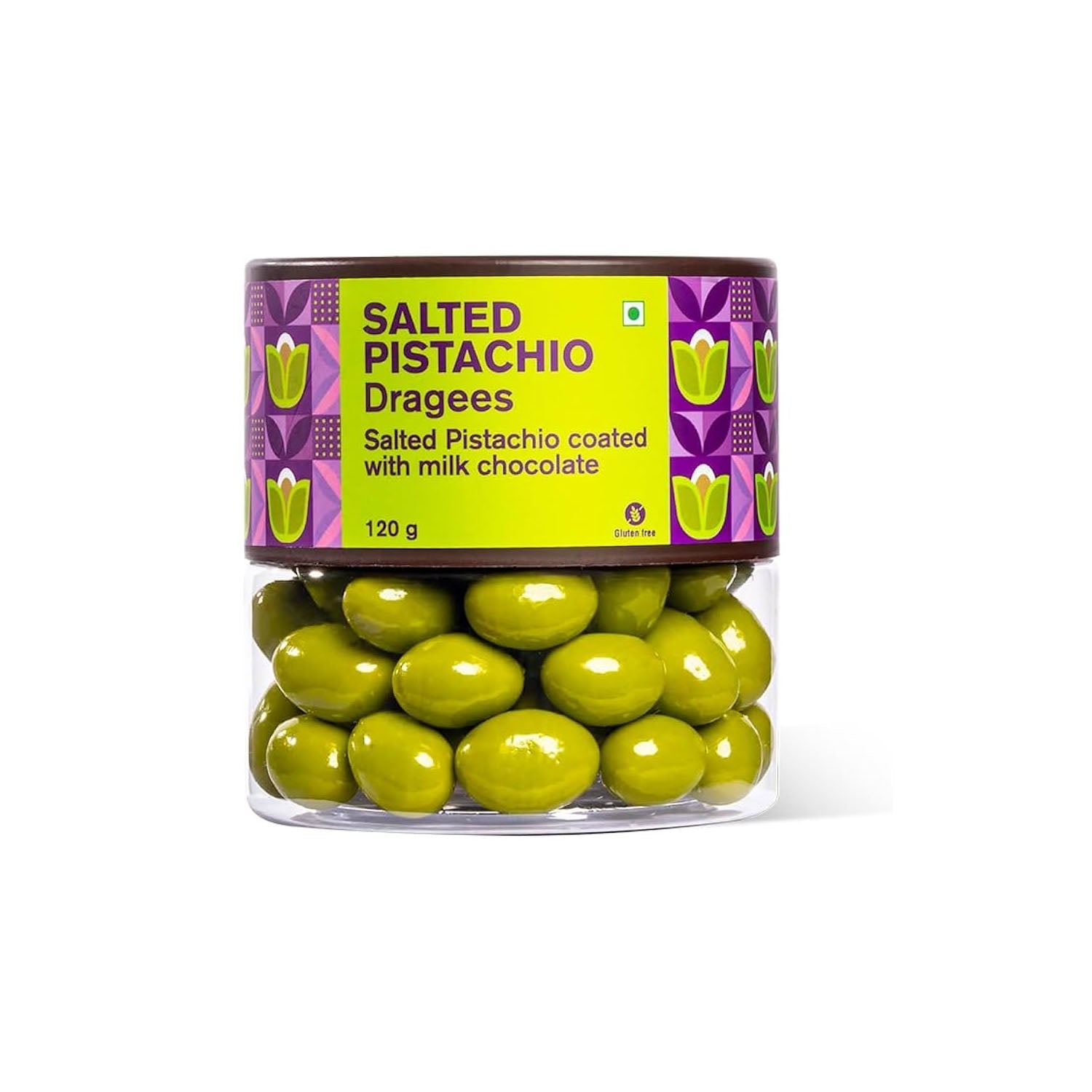 Entisi Salted Pistachio Dragees Choco 120Gm