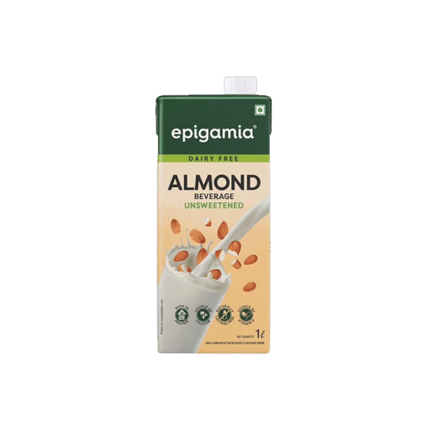 Epigamia Almond Milk Unsweetened 1Lt Tetra Pack
