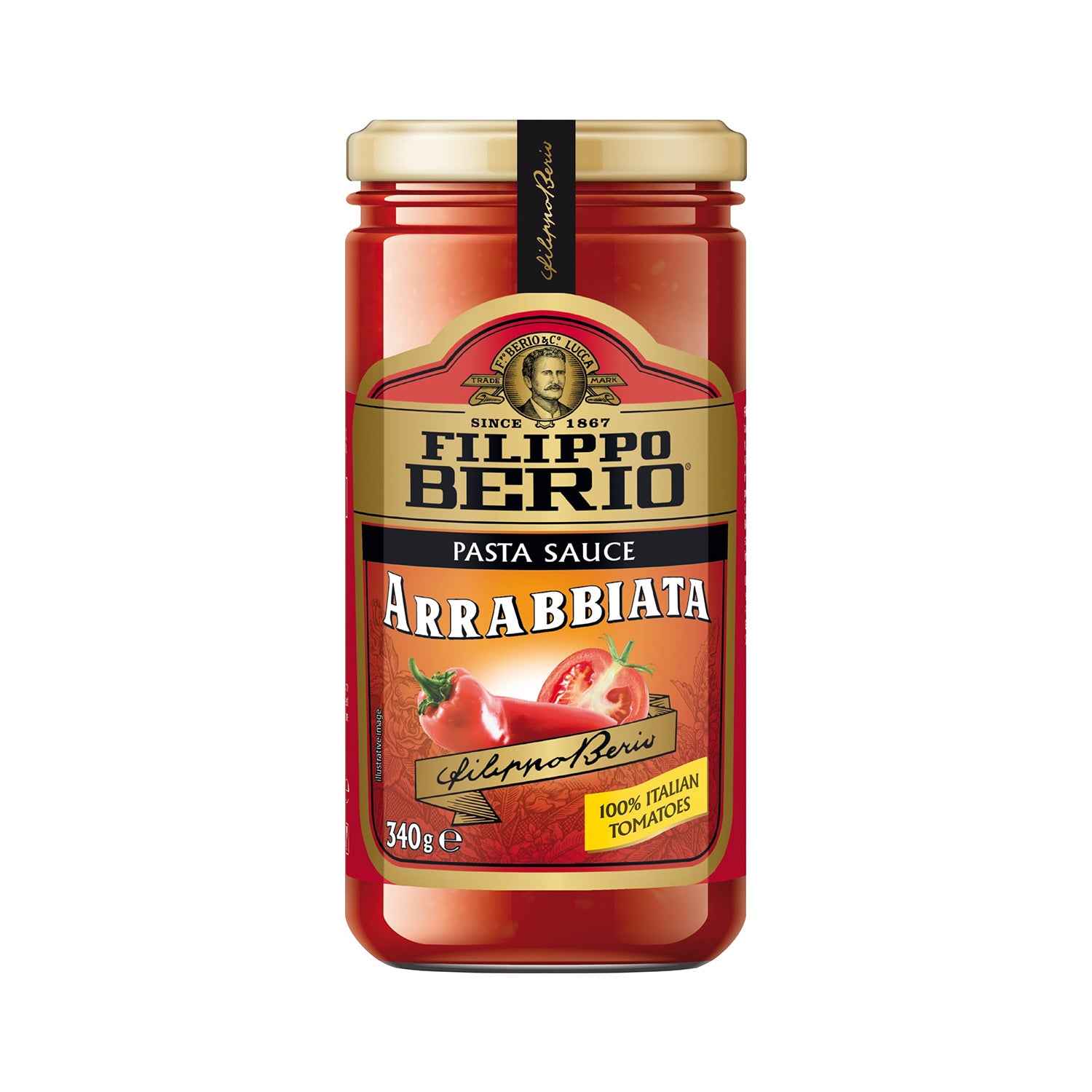 Filippo Berio Arrabbiata Pasta Sauce 340Gm