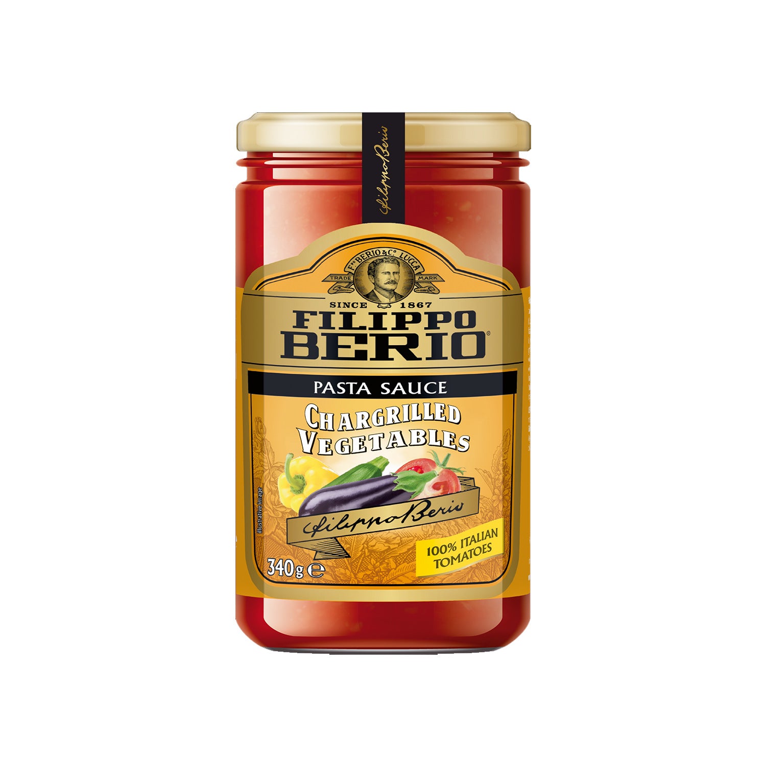 Filippo Berio Chargrilled Vegetables Pasta Sauce 340Gm