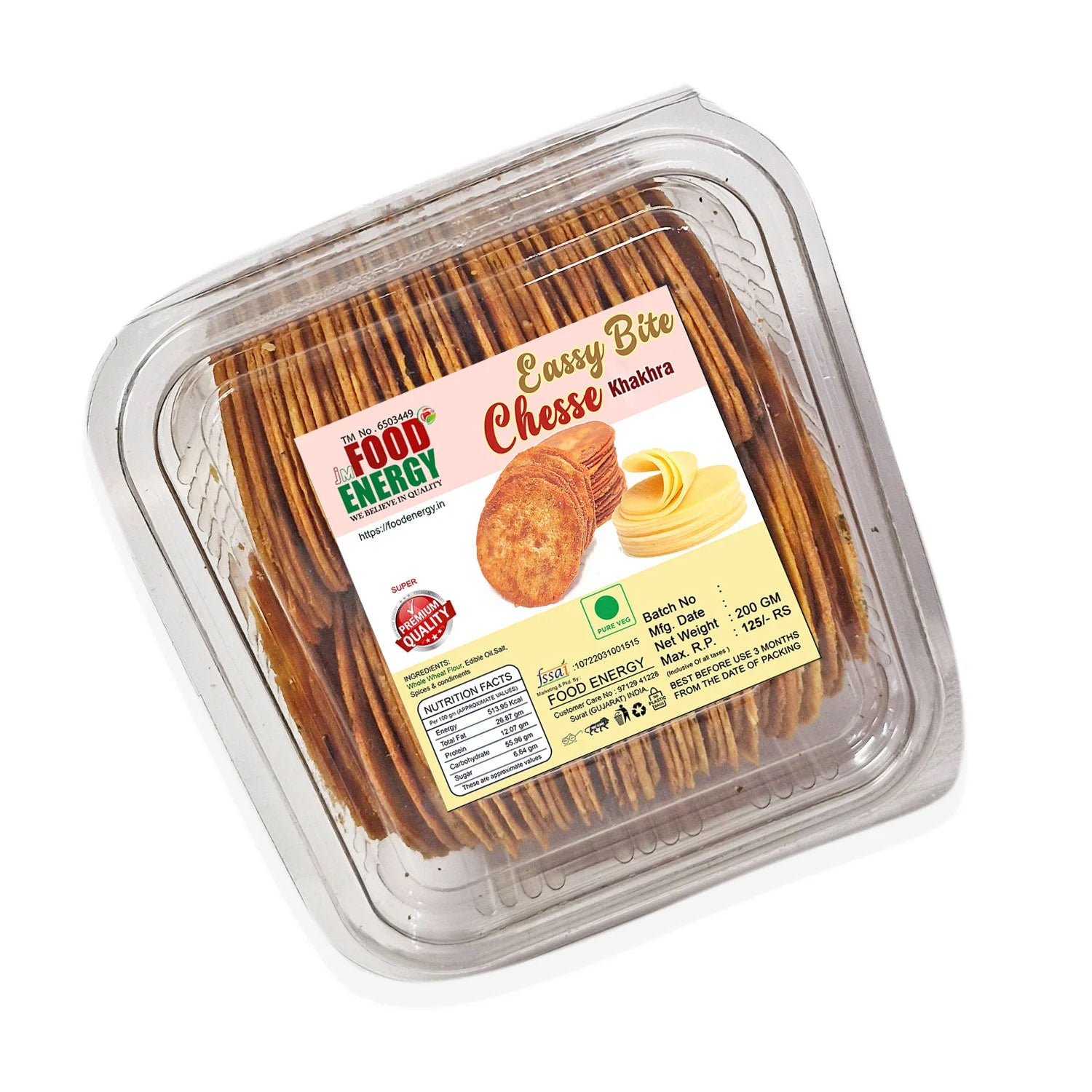 Food Energy Easy Bite Cheese Khakhra 200Gm