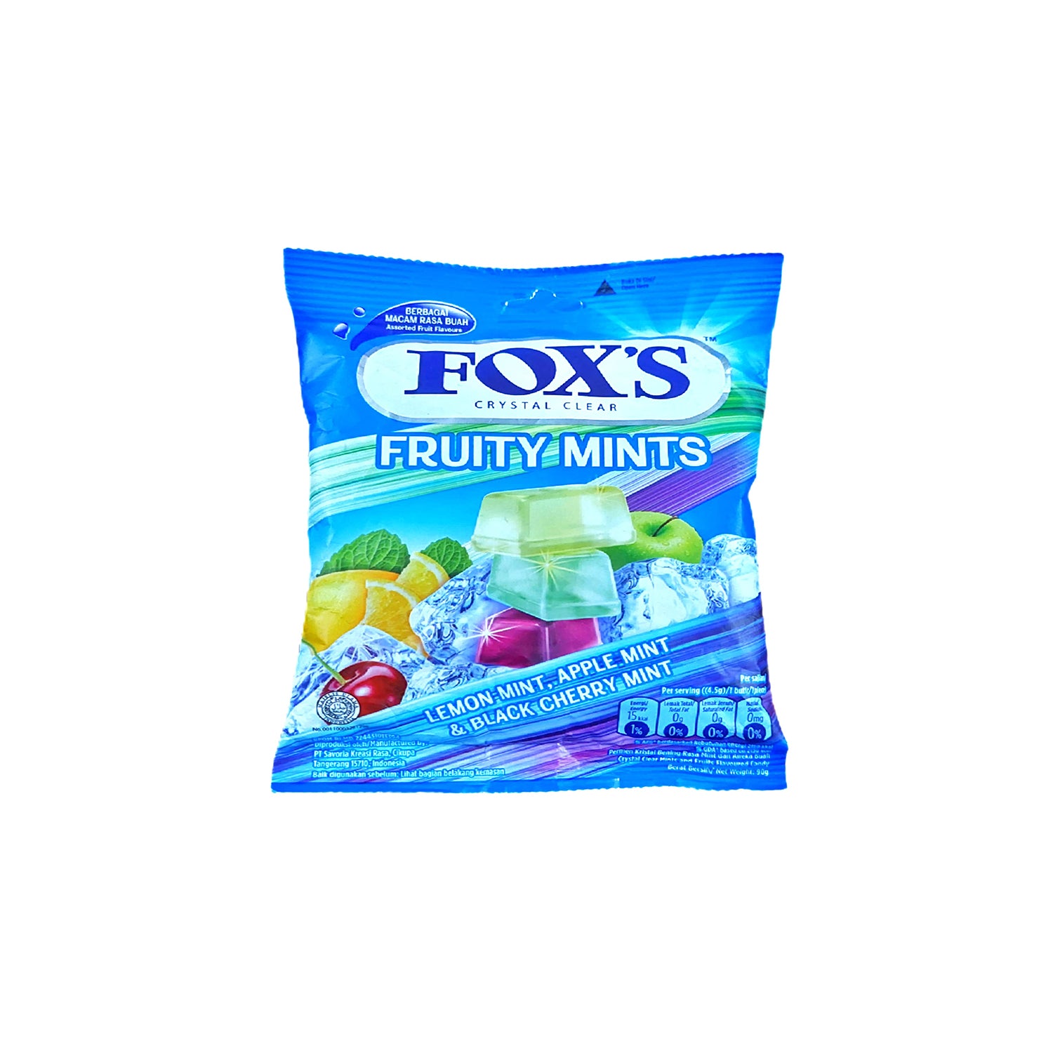 Foxs Fruity Mint Candy Pouch 90Gm