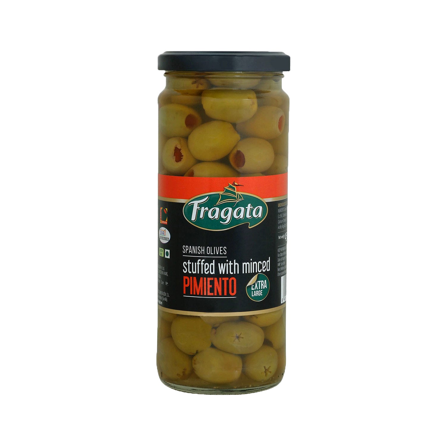 Fragata Spanish Olives Stuffed With Minced Pimiento 450Gm