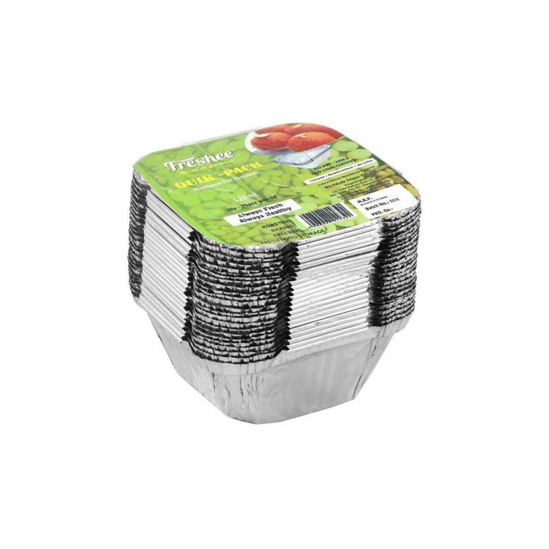 Freshee Aluminium Container 120Ml 25 Pcs