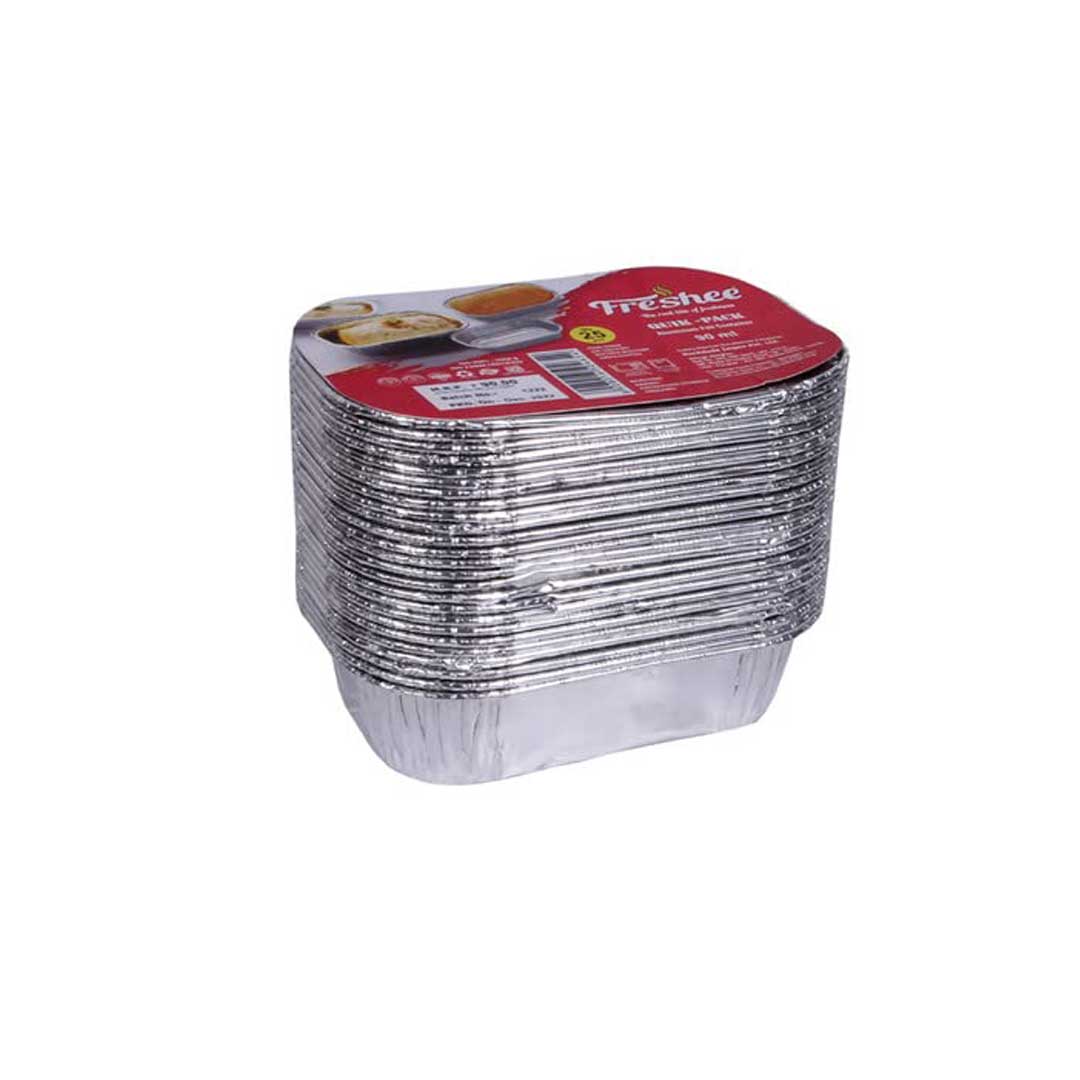 Freshee Aluminium Container 90Ml 25 Pcs