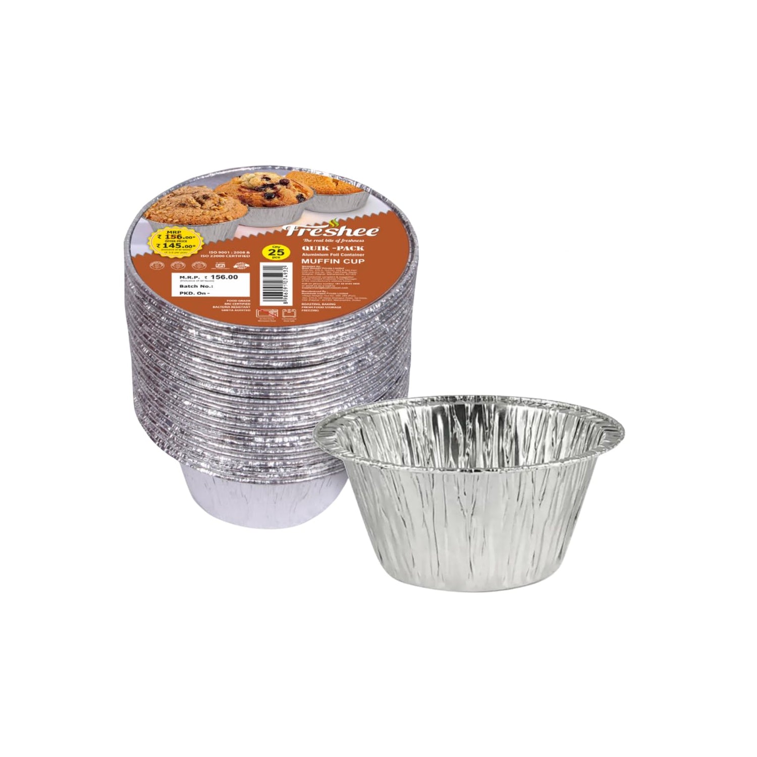 Freshee Aluminium Muffin Cup (25 Pcs)