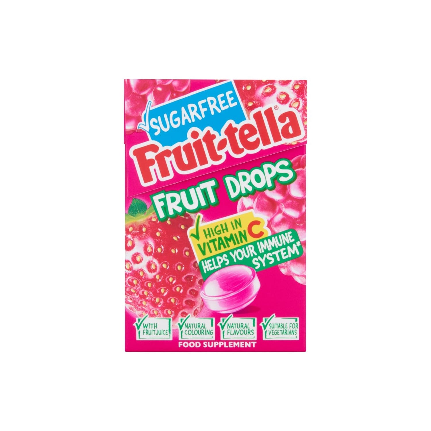 Fruittella Fruit Drops Strawberry Sugar Free 45Gm