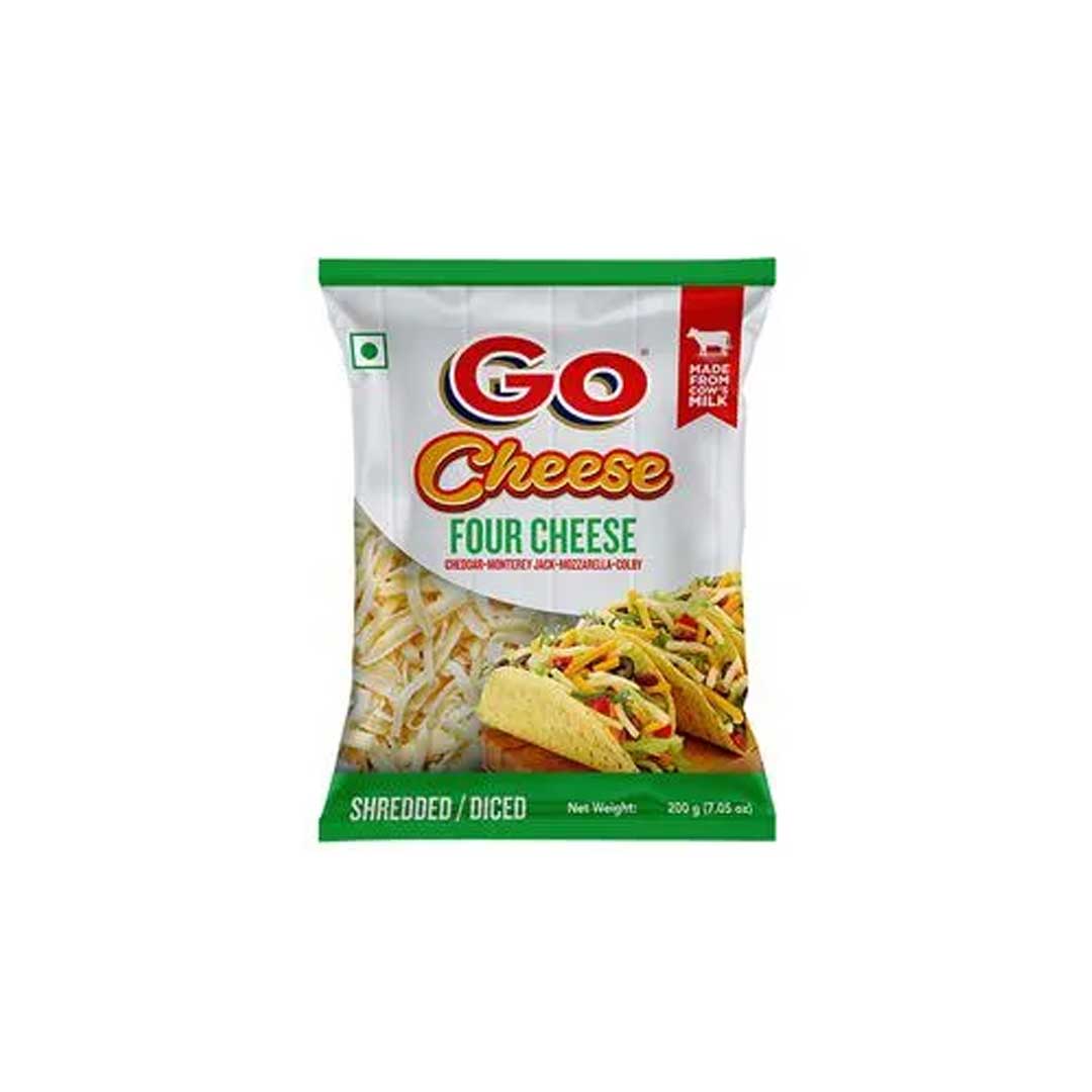 Go Cheese Four Cheese Shredded 200Gm
