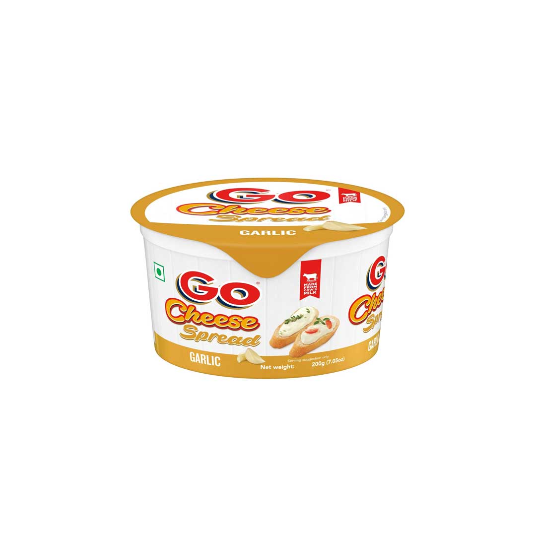 Go Cheese Spread Tub Garlic Pp 200Gm