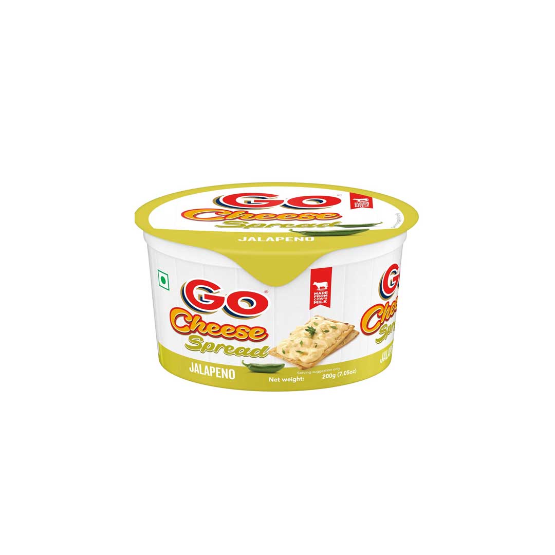 Go Cheese Spread Tub Jalapeno 200Gm
