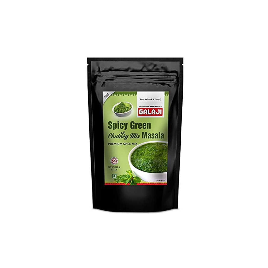 Galaji Spicy Green Chutney Mix Masala 100Gm