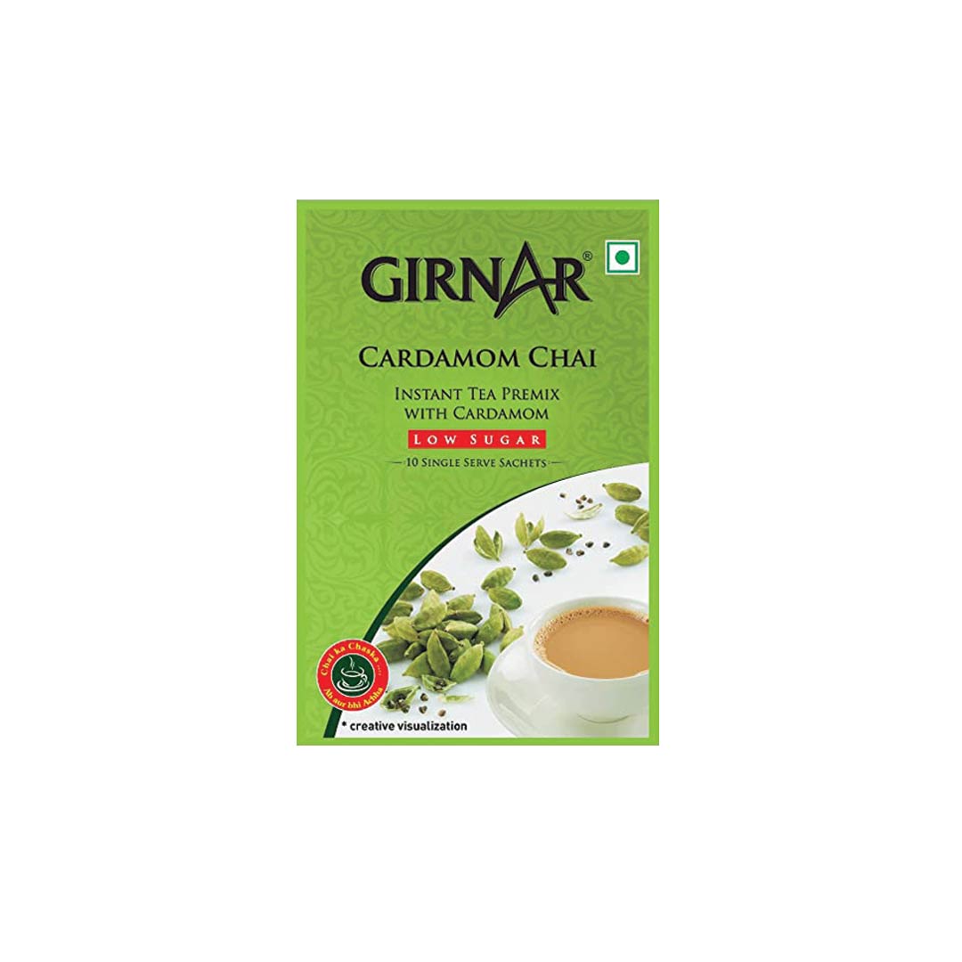 Girnar Cardamom Low Sugar Chai Premix 10 Sachets
