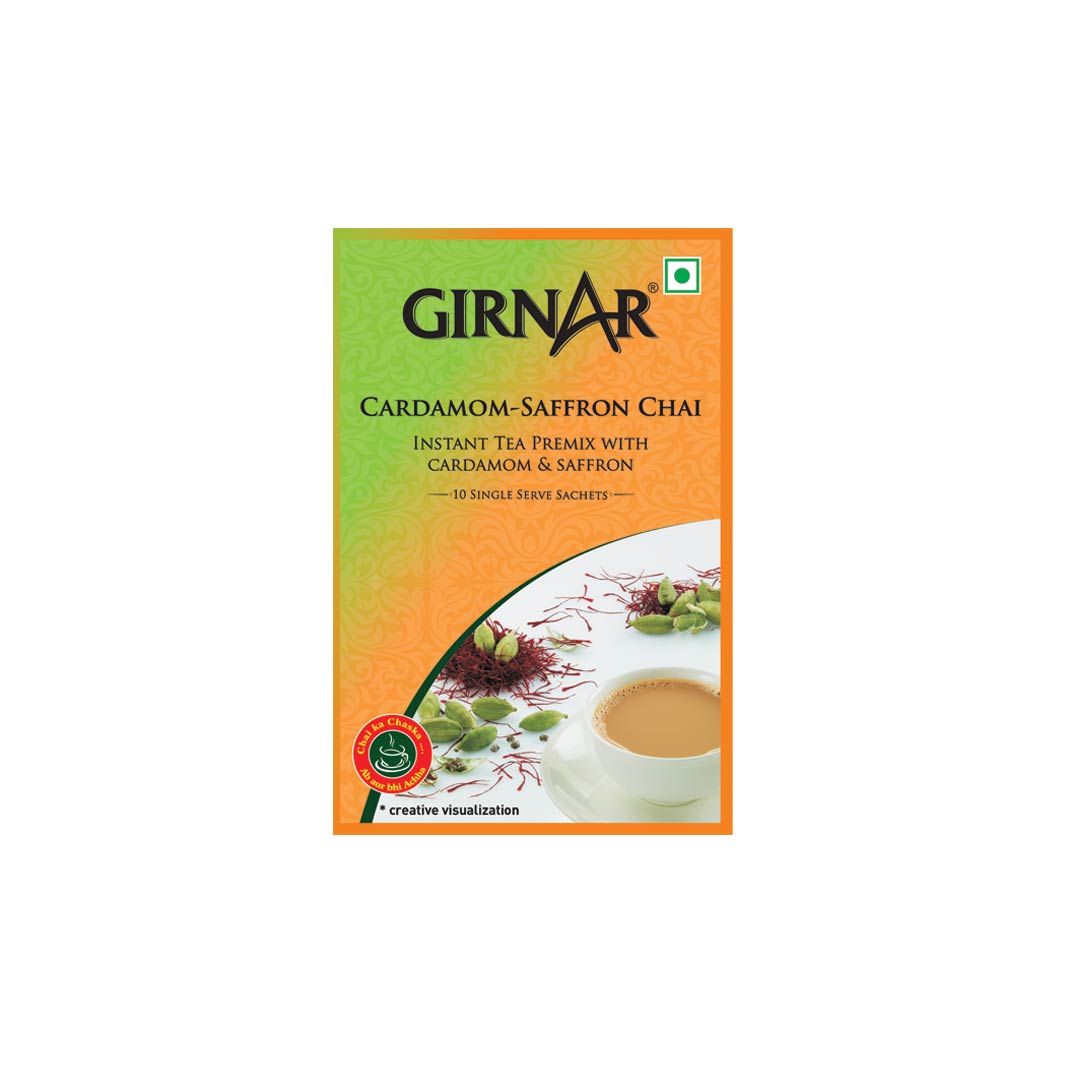 Girnar Cardamom Saffron Chai Premix 10 Sachets