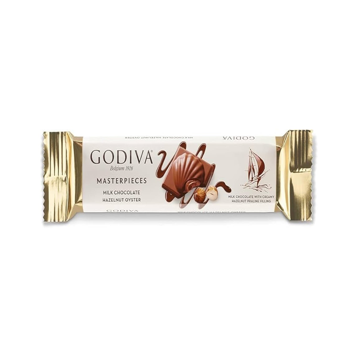 Godiva Masterpieces Hazelnut Milk Chocolate 30Gm