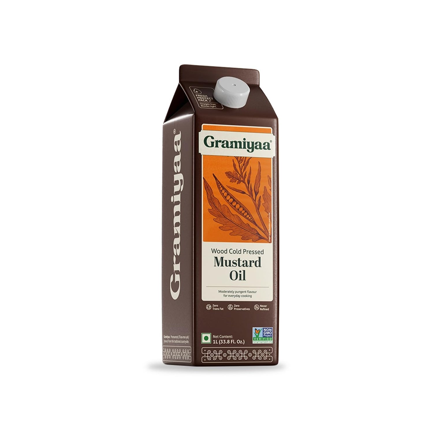 Gramiyaa Wood Cold Pressed Mustard Oil 1Ltr