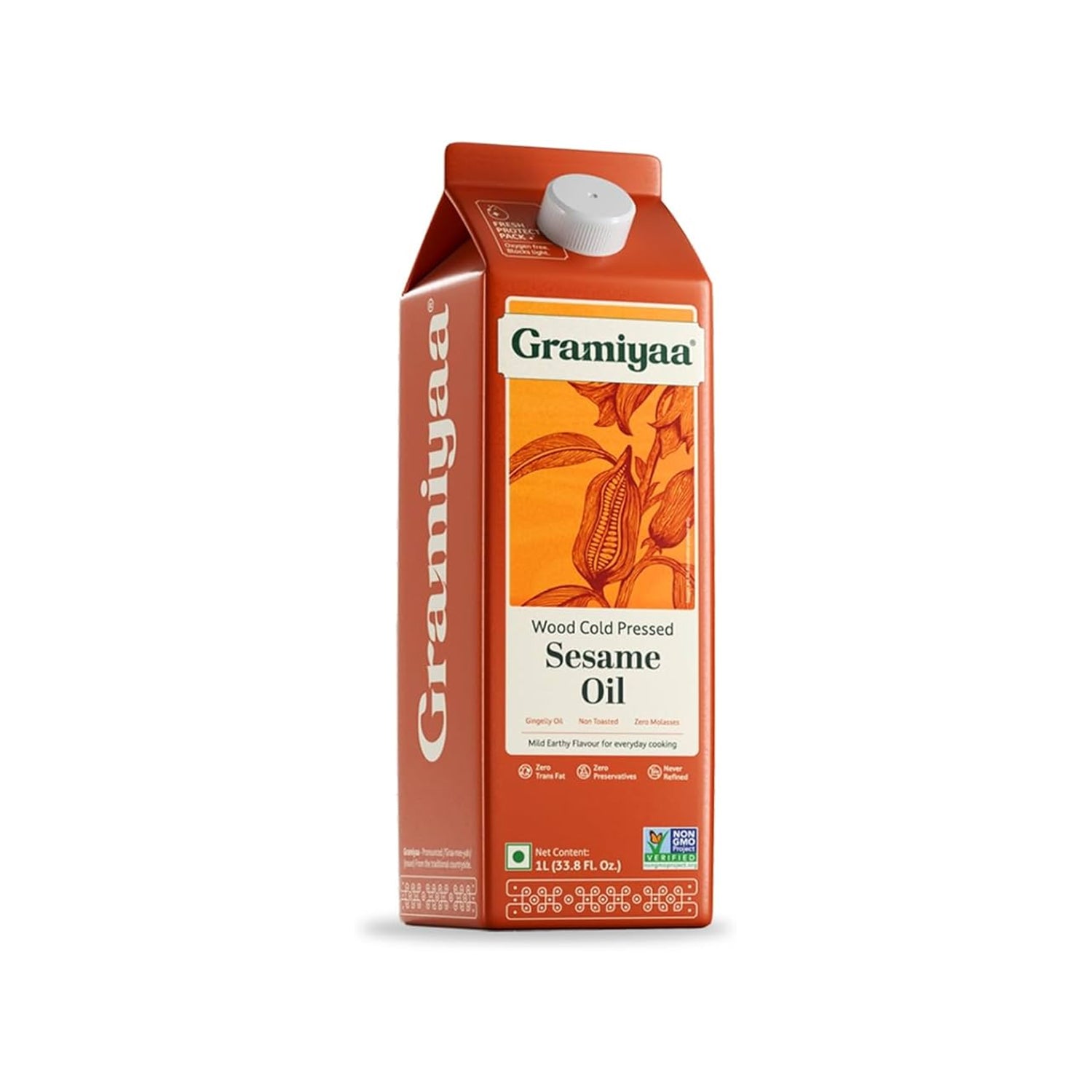Gramiyaa Wood Cold Pressed Sesame Oil 1Ltr