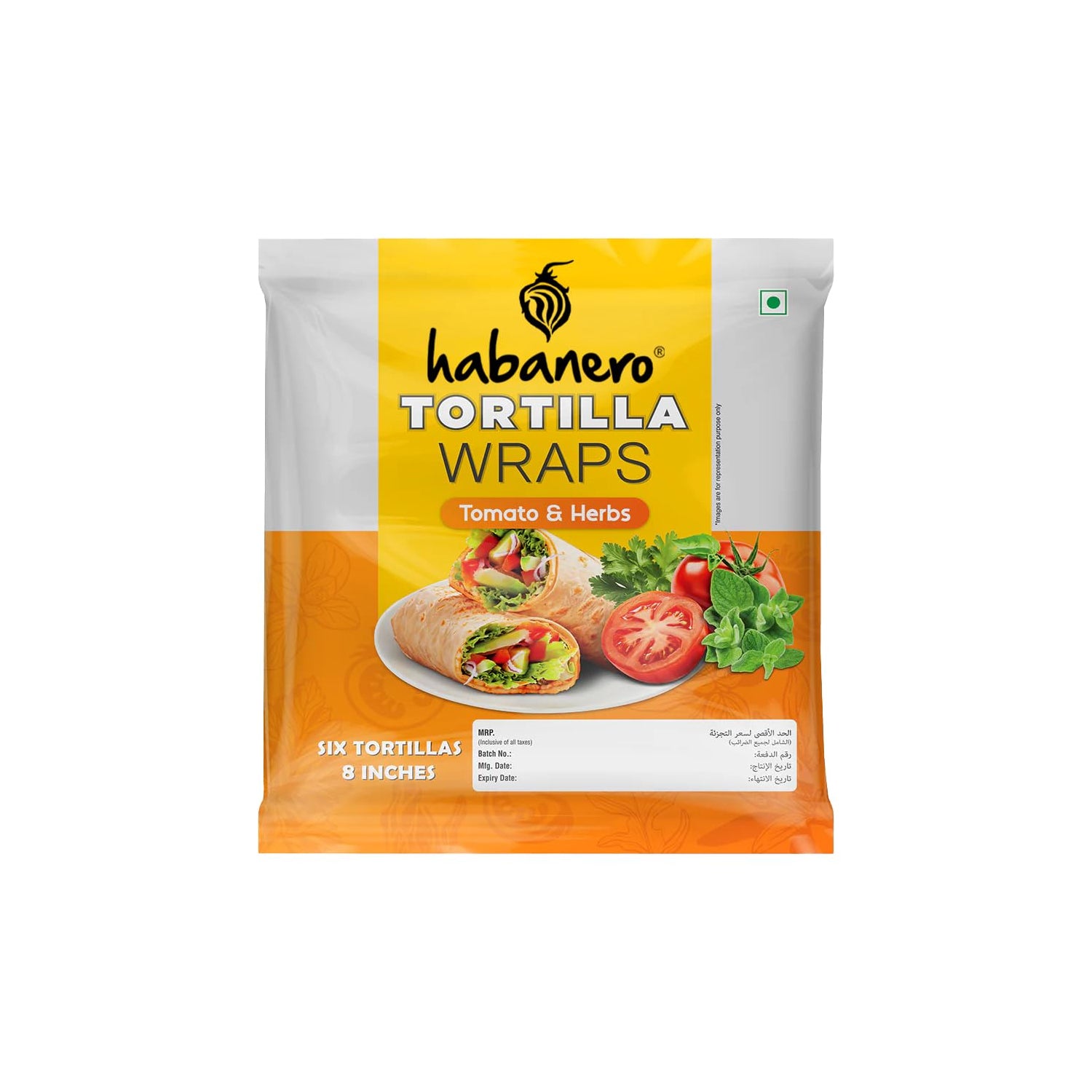 Habanero Tomato & Herbs Wraps 8Inch 330Gm